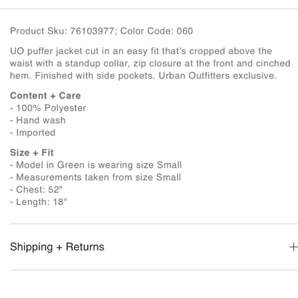 Urban Outfitters Cropped Red Puffer - Picture 6 of 6